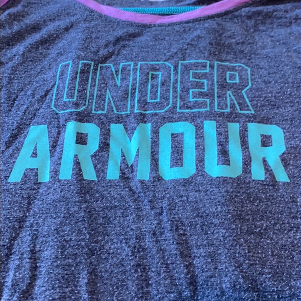 Girls under armor baseball tee